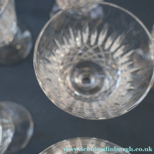 Load image into Gallery viewer, EDINBURGH CRYSTAL. Set of SIX Matching WATER Glasses. Appin Pattern. 5 inches
