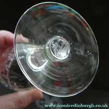 Load image into Gallery viewer, Edinburgh Crystal Set of Six Small Sherry or Liqueur Glasses. 4 inches high
