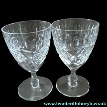 Load image into Gallery viewer, Edinburgh Crystal Set of Six Small Sherry or Liqueur Glasses. 4 inches high
