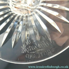 Load image into Gallery viewer, EDINBURGH CRYSTAL. Set of TEN Matching STAR OF EDINBURGH Sherry Glasses 4 1/2 inches in height
