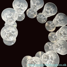 Load image into Gallery viewer, EDINBURGH CRYSTAL. Set of TEN Matching STAR OF EDINBURGH Sherry Glasses 4 1/2 inches in height
