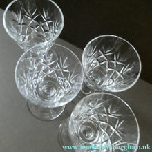 Load image into Gallery viewer, EDINBURGH CRYSTAL. Set of TEN Matching SHERRY or CLARET Glasses 5 1/4 inches in height
