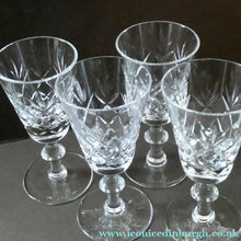 Load image into Gallery viewer, EDINBURGH CRYSTAL. Set of TEN Matching SHERRY or CLARET Glasses 5 1/4 inches in height
