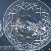 Load image into Gallery viewer, Vintage EDINBURGH CRYSTAL Seven Champagne Coupes / Sorbet Dishes with Stylish &amp; Rarer LOCHIEL Pattern. 3 3/4 inches
