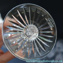 Load image into Gallery viewer, JOB LOT: Vintage Edinburgh Crystal CHAMPAGNE FLUTES. STAR OF EDINBURGH Pattern. Set of SEVEN: 6 1/4 inches
