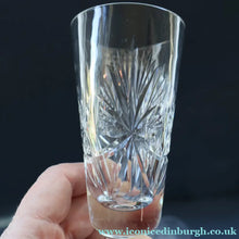 Load image into Gallery viewer, JOB LOT: Vintage Edinburgh Crystal CHAMPAGNE FLUTES. STAR OF EDINBURGH Pattern. Set of SEVEN: 6 1/4 inches
