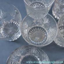 Load image into Gallery viewer, JOB LOT. Vintage Edinburgh Crystal Smaller Whisky Tumblers (Total of Seven). STAR OF EDINBURGH. 3 inches
