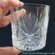 Load image into Gallery viewer, JOB LOT. Vintage Edinburgh Crystal Smaller Whisky Tumblers (Total of Seven). STAR OF EDINBURGH. 3 inches
