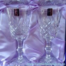 Load image into Gallery viewer, Boxed Set of Six Edinburgh Crystal Goblets. 1980s Lomond Pattern
