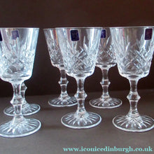 Load image into Gallery viewer, Boxed Set of Six Edinburgh Crystal Goblets. 1980s Lomond Pattern
