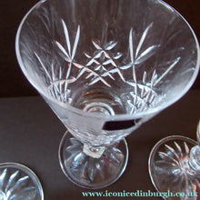 Load image into Gallery viewer, Boxed Set of Six Edinburgh Crystal Goblets. 1980s Lomond Pattern
