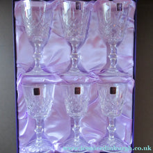 Load image into Gallery viewer, Boxed Set of Six Edinburgh Crystal Goblets. 1980s Lomond Pattern
