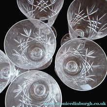 Load image into Gallery viewer, Boxed Set of Six Edinburgh Crystal Goblets. 1980s Lomond Pattern
