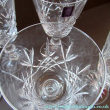 Load image into Gallery viewer, Boxed Set of Six Edinburgh Crystal Goblets. 1980s Lomond Pattern
