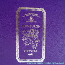Load image into Gallery viewer, Vintage BOXED SET of SIX Edinburgh Crystal Goblets. LOMOND PATTERN (Square Bowl). 6 1/8 inches
