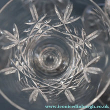 Load image into Gallery viewer, Vintage BOXED SET of SIX Edinburgh Crystal Goblets. LOMOND PATTERN (Square Bowl). 6 1/8 inches
