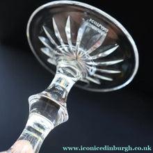 Load image into Gallery viewer, Edinburgh Crystal. Six Claret Wine Glasses. Lomond Pattern (Square Bowl). 6 1/8 inches Boxed - VINTAGE CRYSTAL GLASSES
