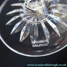 Load image into Gallery viewer, Edinburgh Crystal. Six Claret Wine Glasses. Lomond Pattern (Square Bowl). 6 1/8 inches Boxed - VINTAGE CRYSTAL GLASSES
