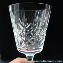 Load image into Gallery viewer, Vintage Six Edinburgh Crystal Goblets. Lomond Pattern (Square Bowl). 6 1/8 inches - VINTAGE CRYSTAL GLASSES
