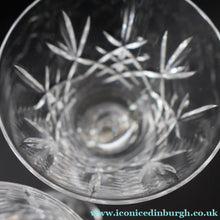 Load image into Gallery viewer, Vintage Six Edinburgh Crystal Goblets. Lomond Pattern (Square Bowl). 6 1/8 inches - VINTAGE CRYSTAL GLASSES
