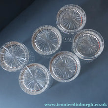 Load image into Gallery viewer, SIX LARGE: Vintage GLENEAGLES Edinburgh Crystal Double Old Fashioned Tumblers. Height: 3 5/48 inches (12 oz)
