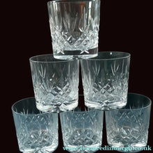 Load image into Gallery viewer, SET OF SIX. Edinburgh Crystal Large Old Fashioned Whisky Tumblers. LOMOND PATTERN 3 1/4 inches
