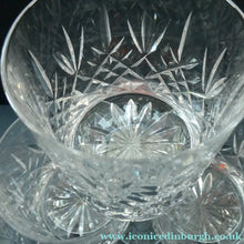 Load image into Gallery viewer, SET OF SIX. Edinburgh Crystal Large Old Fashioned Whisky Tumblers. LOMOND PATTERN 3 1/4 inches
