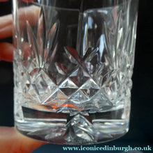 Load image into Gallery viewer, SET OF SIX. Edinburgh Crystal Large Old Fashioned Whisky Tumblers. LOMOND PATTERN 3 1/4 inches
