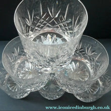 Load image into Gallery viewer, SET OF SIX. Edinburgh Crystal Large Old Fashioned Whisky Tumblers. LOMOND PATTERN 3 1/4 inches
