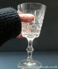 Load image into Gallery viewer, Set of Six Matching LARGE Edinburgh Crystal Wine Goblets: 6 3/4 inches (Unidentified Pattern)
