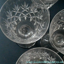 Load image into Gallery viewer, Set of Six Matching LARGE Edinburgh Crystal Wine Goblets: 6 3/4 inches (Unidentified Pattern)
