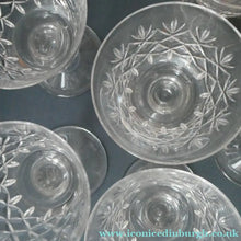 Load image into Gallery viewer, Set of Six Matching LARGE Edinburgh Crystal Wine Goblets: 6 3/4 inches (Unidentified Pattern)
