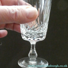 Load image into Gallery viewer, EDINBURGH CRYSTAL. Set of SIX Matching Sherry or Liqueur Glasses. Appin Pattern
