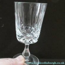 Load image into Gallery viewer, EDINBURGH CRYSTAL. Set of SIX Matching Sherry or Liqueur Glasses. Appin Pattern
