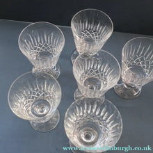 Load image into Gallery viewer, EDINBURGH CRYSTAL. Set of SIX Matching WATER Glasses. Appin Pattern. 5 inches
