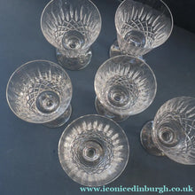 Load image into Gallery viewer, EDINBURGH CRYSTAL. Set of SIX Matching WATER Glasses. Appin Pattern. 5 inches
