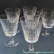 Load image into Gallery viewer, EDINBURGH CRYSTAL. Set of SIX Matching WATER Glasses. Appin Pattern. 5 inches
