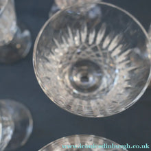 Load image into Gallery viewer, EDINBURGH CRYSTAL. Set of SIX Matching WATER Glasses. Appin Pattern. 5 inches
