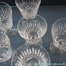 Load image into Gallery viewer, EDINBURGH CRYSTAL. Set of SIX Matching WATER Glasses. Appin Pattern. 5 inches
