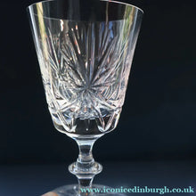 Load image into Gallery viewer, PAIR of Vintage 1960s Edinburgh Port or Sherry Glasses. STAR OF EDINBURGH Pattern. 5 inches
