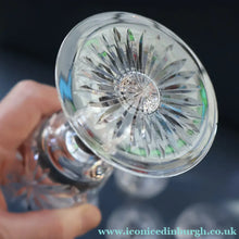 Load image into Gallery viewer, PAIR of Vintage 1960s Edinburgh Port or Sherry Glasses. STAR OF EDINBURGH Pattern. 5 inches
