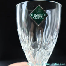 Load image into Gallery viewer, Edinburgh Crystal. Six Tall Sparkling White WineGlasses. Ayr Pattern. 7 3/8 inches - VINTAGE CRYSTAL GLASSES
