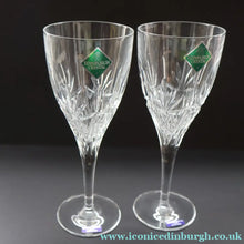 Load image into Gallery viewer, Edinburgh Crystal. Six Tall Sparkling White WineGlasses. Ayr Pattern. 7 3/8 inches - VINTAGE CRYSTAL GLASSES
