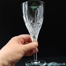 Load image into Gallery viewer, Edinburgh Crystal. Six Tall Sparkling White WineGlasses. Ayr Pattern. 7 3/8 inches - VINTAGE CRYSTAL GLASSES
