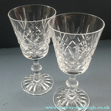 Load image into Gallery viewer, Vintage SET of SIX Edinburgh Crystal Goblets. LOMOND PATTERN (Square Bowl). 5 1/2 inches
