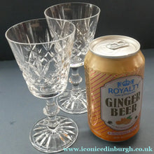 Load image into Gallery viewer, Vintage SET of SIX Edinburgh Crystal Goblets. LOMOND PATTERN (Square Bowl). 5 1/2 inches
