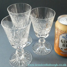 Load image into Gallery viewer, 5 1/8 inches. Star of Edinburgh Crystal Glasses for Claret or Small White Wine. Only 3
