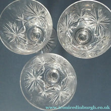 Load image into Gallery viewer, 5 1/8 inches. Star of Edinburgh Crystal Glasses for Claret or Small White Wine. Only 3
