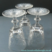 Load image into Gallery viewer, 5 1/8 inches. Star of Edinburgh Crystal Glasses for Claret or Small White Wine. Only 3

