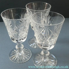 Load image into Gallery viewer, 5 1/8 inches. Star of Edinburgh Crystal Glasses for Claret or Small White Wine. Only 3
